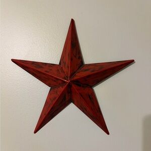 Rustic Red Star Wall Decor